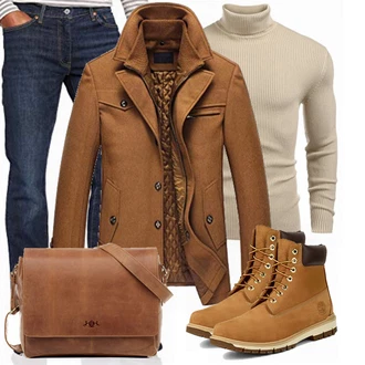 Winter Outfits mit Beige COOFANDY "Perfekt für den Winter"