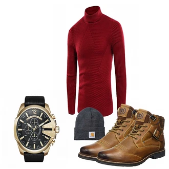 Outfit mit Blau Overall Carhartt "phil"