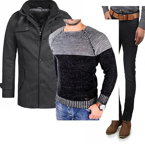 Blau Overall/Wintermantel/Winter Parka Indicode Jeans kombinieren