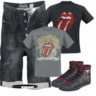 Outfit mit Mischfarben Sneaker "Police"