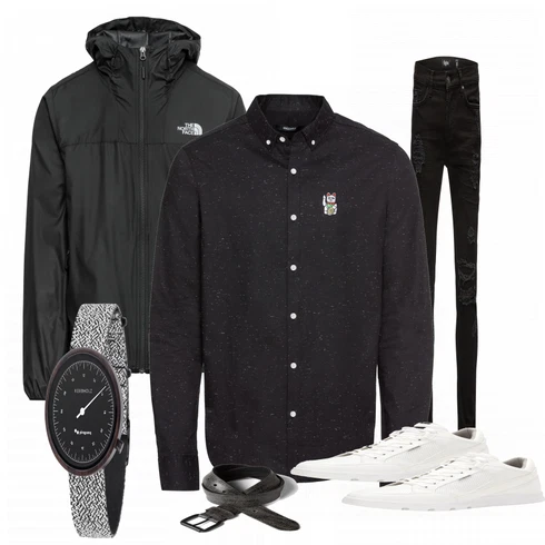 Schwarz Accessoire Gürtel Tom Tailor Denim kombinieren