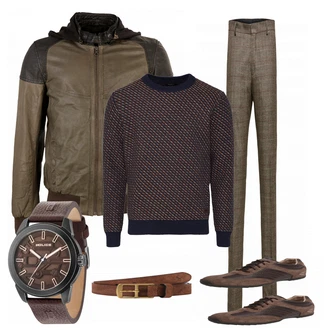 Outfit mit Grün Maze "polo"