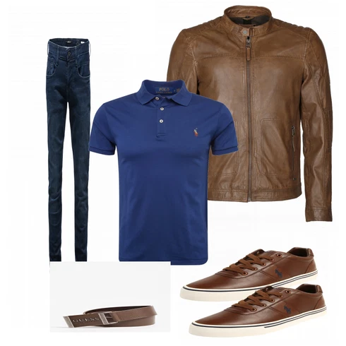Rot Sneaker/Leder Sneaker Polo Ralph Lauren kombinieren mit Rot Lederjacke Maze