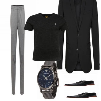Outfit mit Schwarz Schuh Bullboxer "polo ralph lauren"
