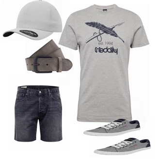 Outfit mit Grau Sneaker Tom Tailor "Praktischer Look"