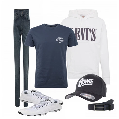 Grau Schuh Sneaker Nike Sportswear kombinieren