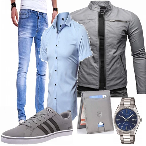 Grau Schuh Casio kombinieren