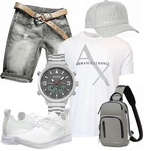 Grau Hut Armani Exchange kombinieren