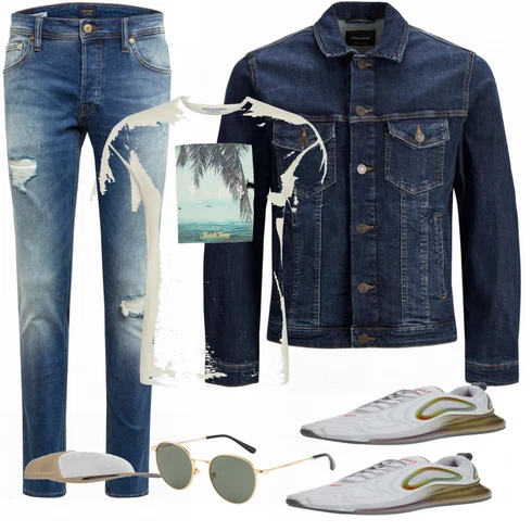 Grau Schuh Sneaker Nike Sportswear kombinieren