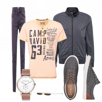 Outfit mit Grau SommerJacke Superdry "Praktischer Look"