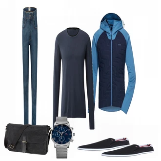 Outfit mit Weiß Uhr Tommy Hilfiger "Praktischer Look"