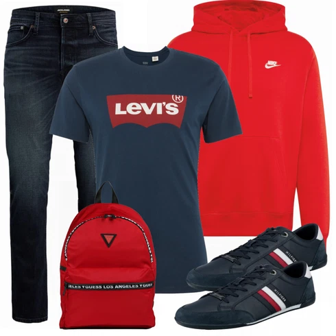 Weiß/Schwarz Hose Jack & Jones kombinieren
