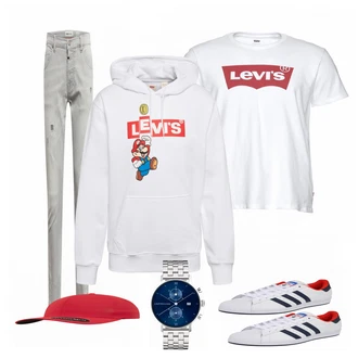 Outfit mit Grau Tigha "Praktischer Look"