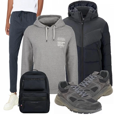 Blau Rucksack Tommy Hilfiger kombinieren
