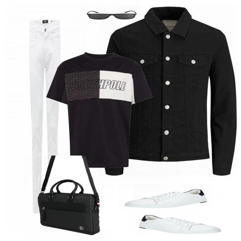 Schwarz SommerJacke Jack & Jones kombinieren