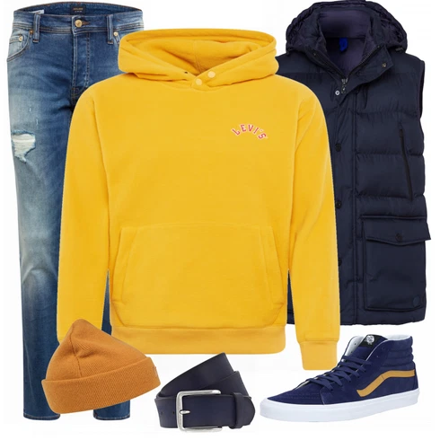 Orange Hut KnowledgeCotton Apparel kombinieren