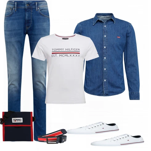 Blau Hose Große Größe Pepe Jeans kombinieren