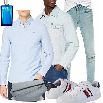 Outfit mit Weiß Hemd Tommy Hilfiger "Praktischer Look"