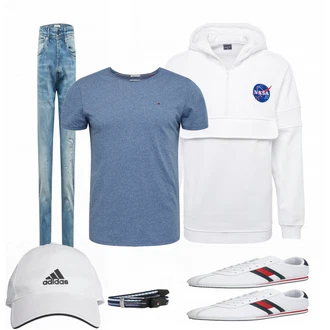 Outfit mit Grau Hut Adidas Performance "Praktischer Look"