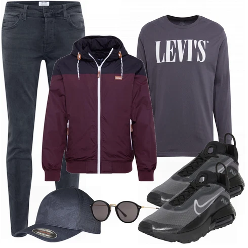 Weiß Sonnenbrille Kapten & Son kombinieren mit Schwarz Sommerjacke Iriedaily