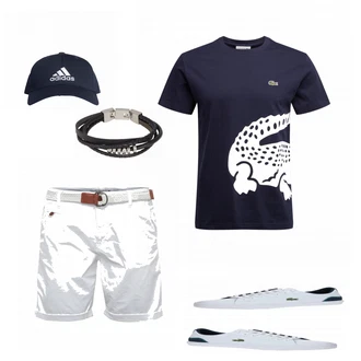 Outfit mit Blau Hut Adidas Performance "Praktischer Look"