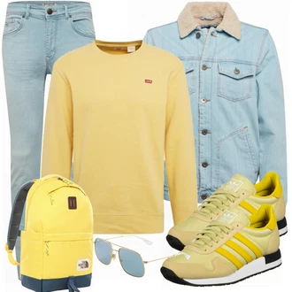 Outfit mit Gelb Tasche The North Face "Praktischer Look"