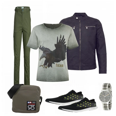 Schwarz Lederjacke Only & Sons kombinieren