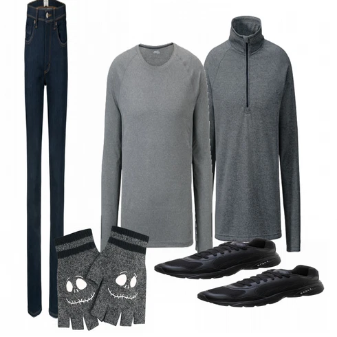 Grau Handschuh The Nightmare Before Christmas kombinieren