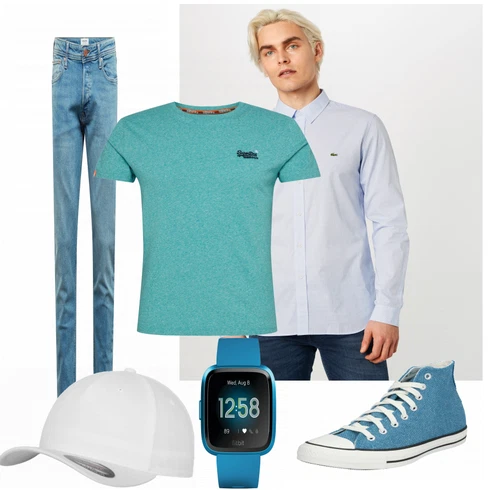 Türkis Sommer Schuh Converse kombinieren