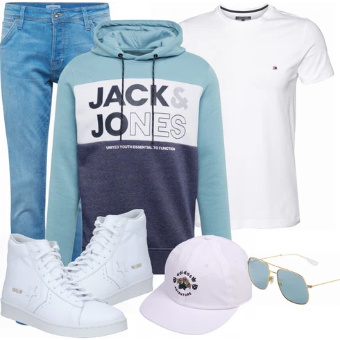 Blau/Türkis Hose Große Größe Jack & Jones kombinieren