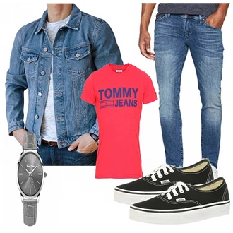 Outfit mit Blau Vans "Predrag"