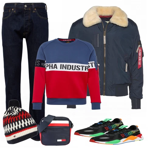 Mischfarben Hose levi's kombinieren