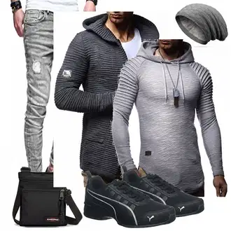 Hochzeitsgast Outfits Elegant mit Schwarz Unkategorisiert Leif Nelson "PUMA"Look: Business, Moderne, Chill, Coole, Empire, Elegant, Casual, Stil