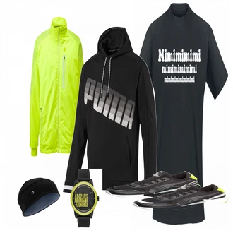 Sport Outfits mit Grau Puma, Gelb Sneaker Puma "Puma"