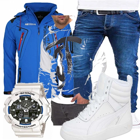 Grau Schuh Casio kombinieren