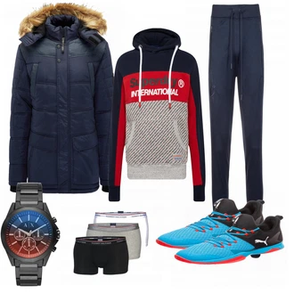 Outfit mit Schwarz Unterhose Tommy Hilfiger "Puma2019"