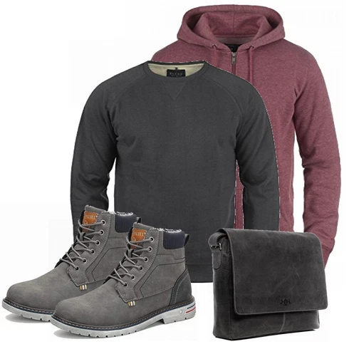 Grau Trachtenmode/Winter Parka Putu kombinieren mit Grau Trachtenmode/Winter Parka Putu