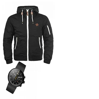 Outfit mit Blau Uhr Braun "QW3"