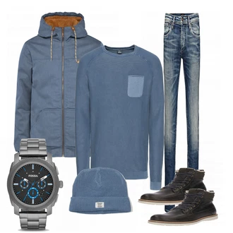Outfit mit Schwarz Stiefel bjÖrn Borg "Rainer"