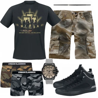 Outfit mit Schwarz Sneaker Converse "Rammstein Shirt"
