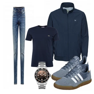 Outfit mit Weiß Schuh Sneaker Adidas "RASTAMAN"