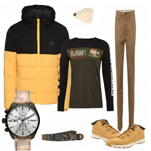 Gelb WinterJacke Urban Classics kombinieren