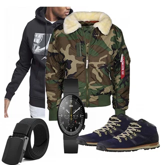Outfit mit Blau Uhr Braun "readytogo"