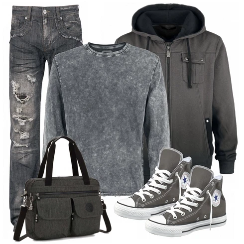 Grau Sommer Schuh Converse kombinieren