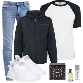 Outfit mit Blau Kiss "RED by TShirt"