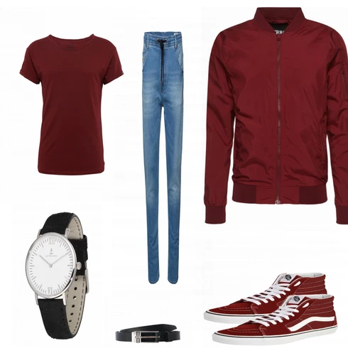 Rot Sommerjacke Urban Classics kombinieren