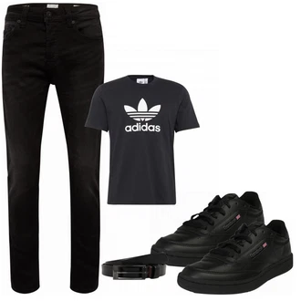 Outfit mit Schwarz Sneaker/Leder Sneaker Reebok Classic "Reebok"