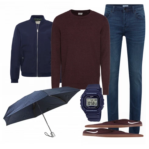 Blau Regenschirm Samsonite kombinieren