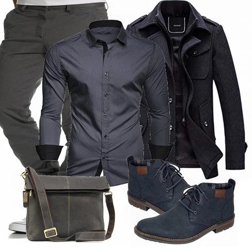 Blau Overall/Wintermantel/Winter Parka YOUTHUP kombinieren mit Blau Trachtenmode Visconti