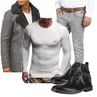 Hochzeitsgast Outfits Elegant mit Grau Unkategorisiert Leif Nelson "REIKER"Look: Moderne, Empire, Elegant, Dad, Classic, Chill, Coole, Business, Stil, Feine, Casual